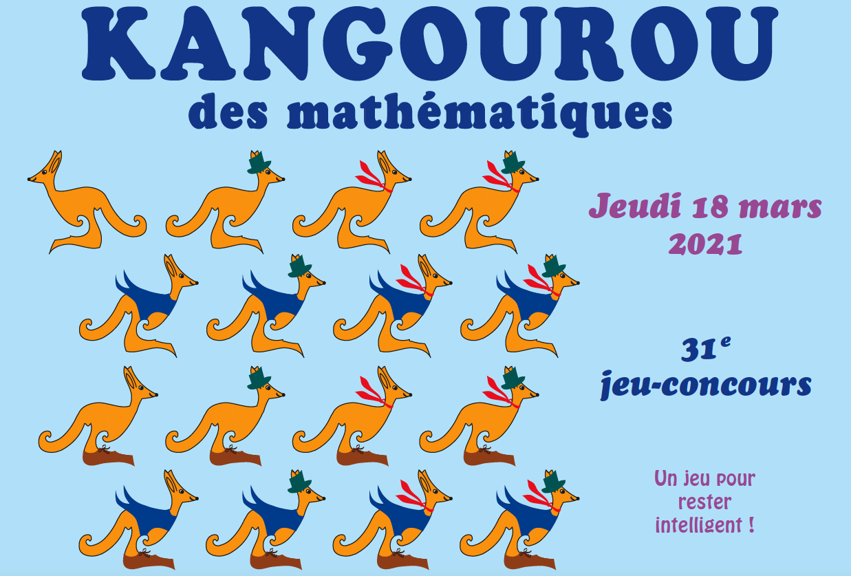 Kangourou des Mathématiques – Jeudi 18 mars 2021