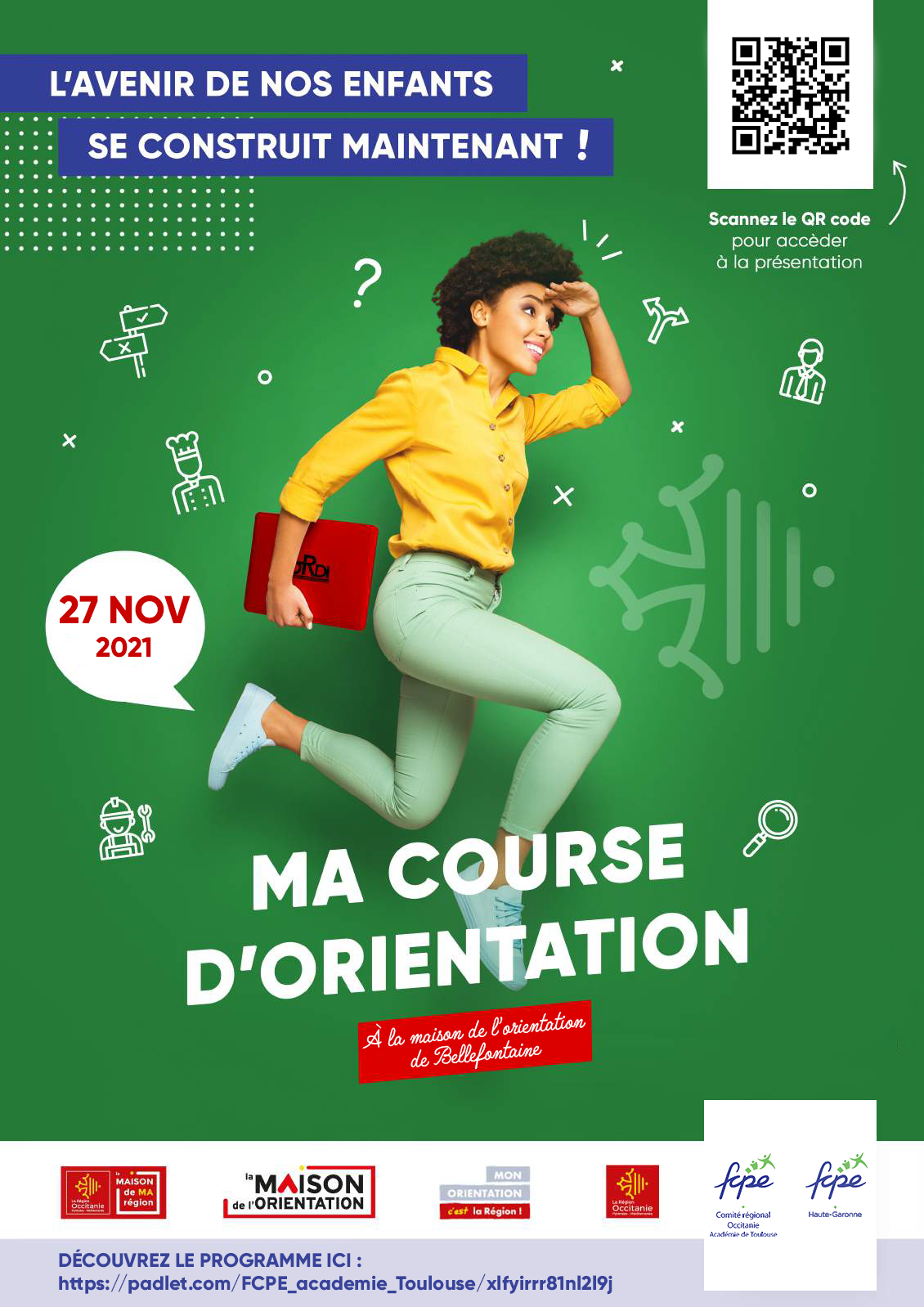 27 novembre 2021: Course d’orientation organisée par la FCPE et la maison de l’orientation