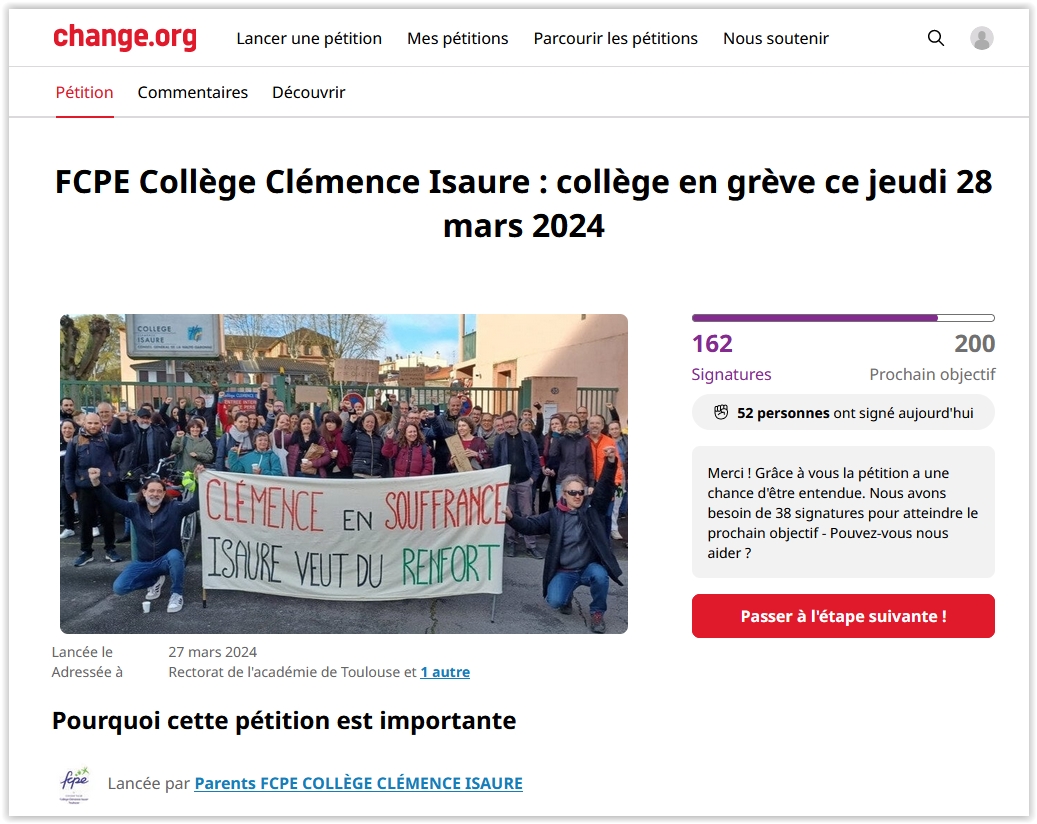 Signez et partagez la pétition !